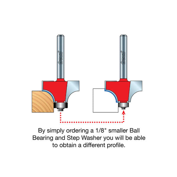 Freud Rounding Over Bit 1/4" Shank x 5/16" Radius