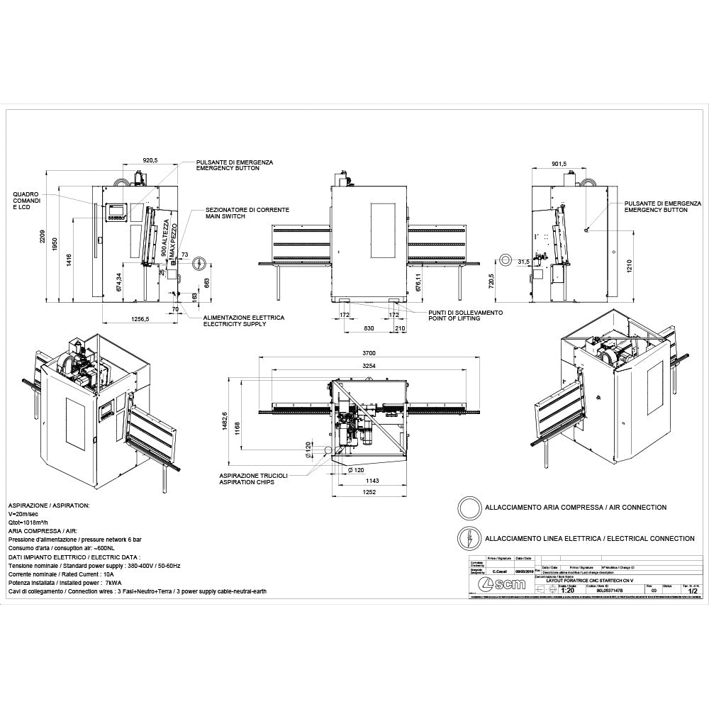 SCM Startech CN V CNC Boring and Grooving Center