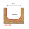 Freud Radius Dish Carving Router Bit 1/2" SH, 3/4" D, 5/8" CL