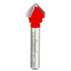 Freud 90° V Grooving Bit 1/4" SH, 1/2" D, 7/16" CL