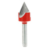 Freud 60° V Grooving Bit 1/4" SH, 1/2" D, 7/16" CL