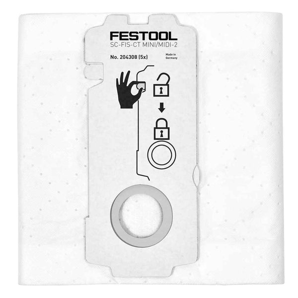 Festool SELFCLEAN Filter Bags SC-FIS-CT MINI/MIDI-2/5/CT-15 (2019 and newer)