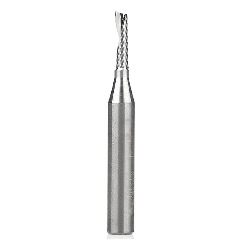 Amana CNC Spiral 'O' Single Flute Aluminum Cutting Bit 1/4