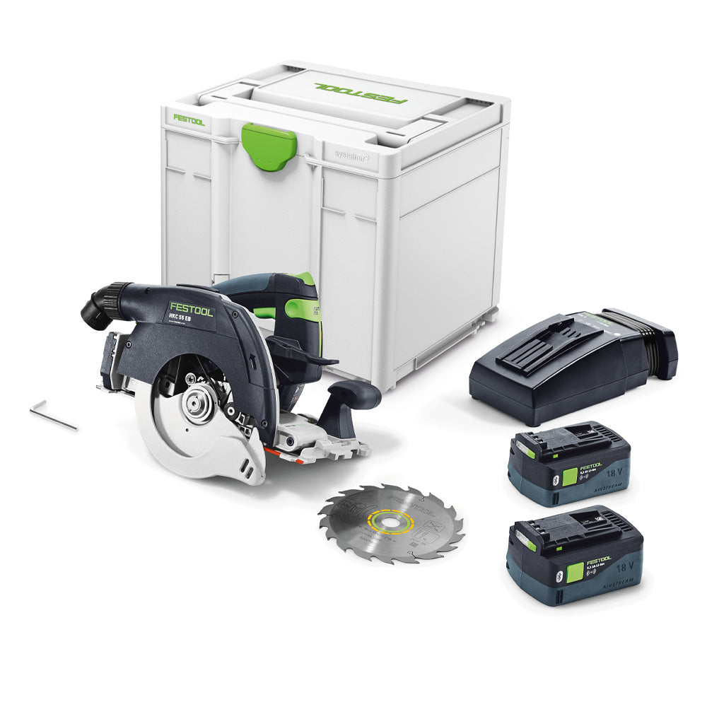 Festool Cordless Track Saw HKC 55 EBI Plus (Guide Rail Not Included)