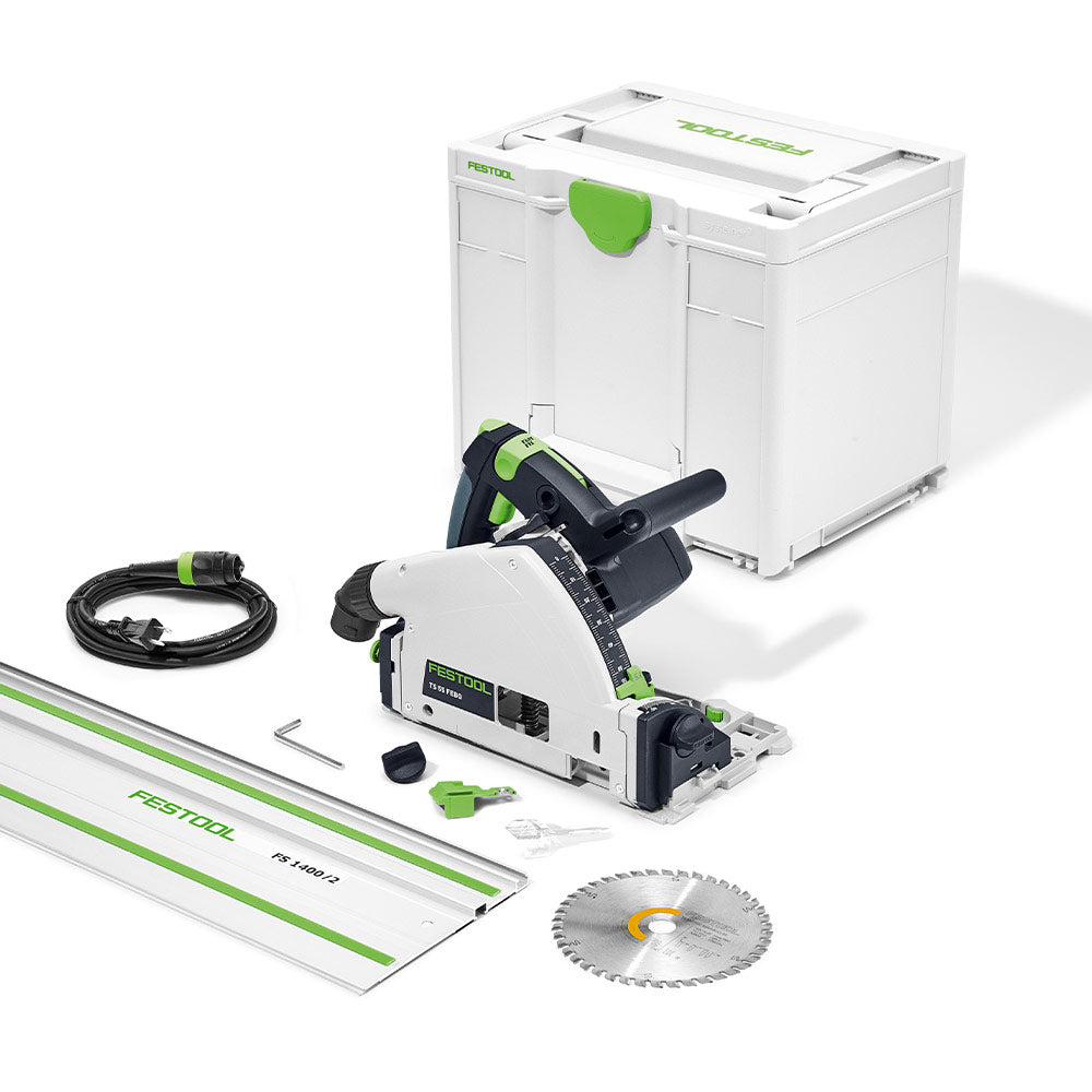 Festool Plunge Cut Track Saw TS 55 FEQ F Set (With 55