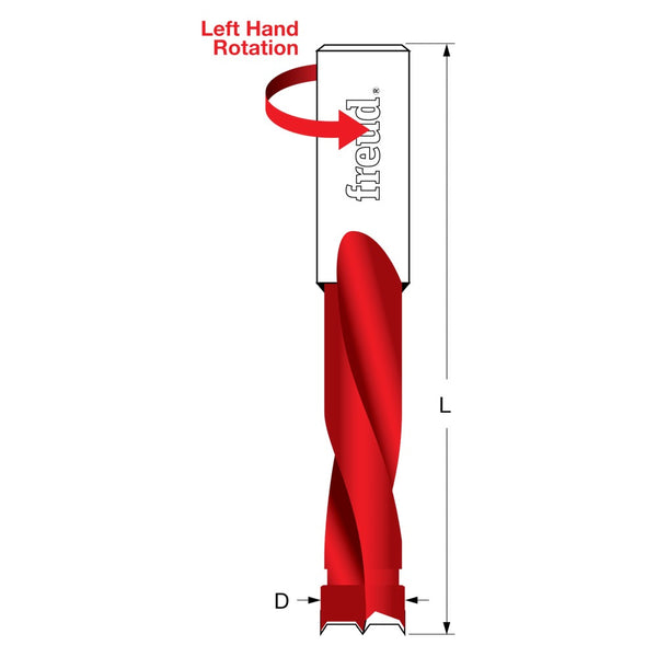 Freud Brad Point Boring Bits 57.5mm x 10mm Shank