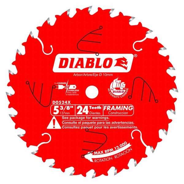 Diablo 5-3/8" x 24T Framing Trim Saw Blade