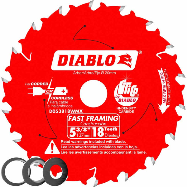 Diablo 5-3/8" x 18T Fast Framing Saw Blade