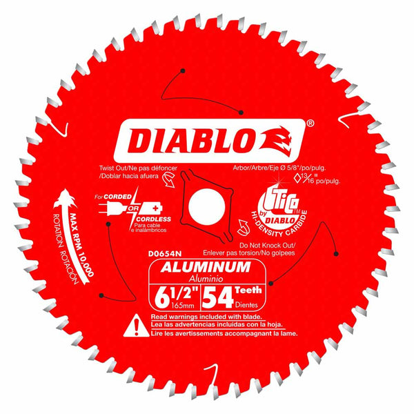 Diablo 6-1/2" x 54T Medium Aluminum Cutting Saw Blade