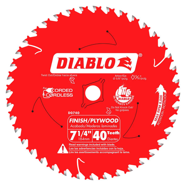 Diablo 7-1/4" x 40T Finishing Blade