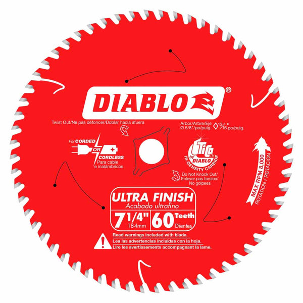 Diablo 7-1/4" x 60T Ultra Finish Saw Blade