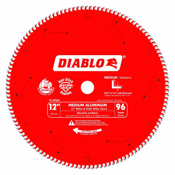 Diablo 12" x 96T Medium Aluminum Saw Blade