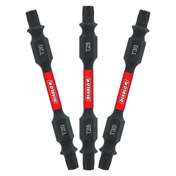 Diablo Assorted Torx Double-Ended 2-1/2" Drive Bits (3 Pack)