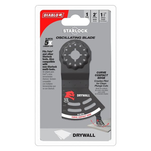 Diablo 2" Starlock Bi-Metal Oscillating Blade for Drywall