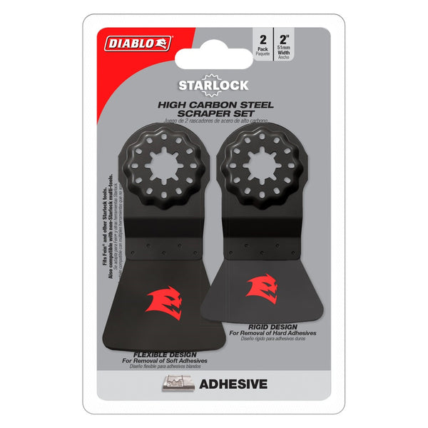 Diablo Starlock High Carbon Steel Oscillating Scraper Set for Adhesive Removal