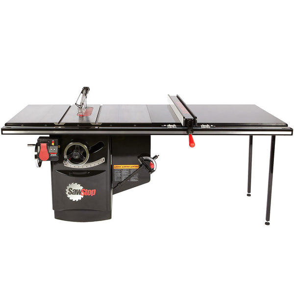 SawStop 5HP, 3ph, 480v Industrial Cabinet Saw w/ 52" Industrial T-Glide Fence System, Rails & Extension Table