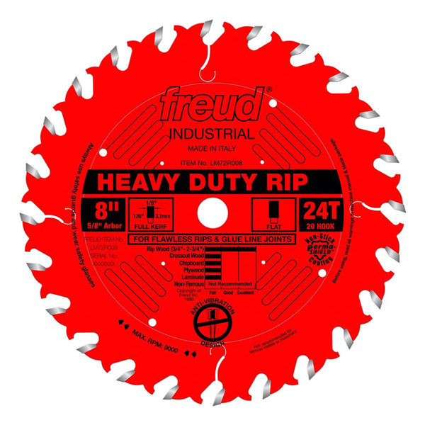Freud 8" x 24T Heavy Duty Rip Blade