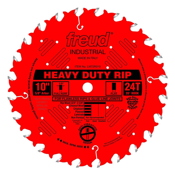Freud 10" x 24T Heavy-Duty Rip Blade