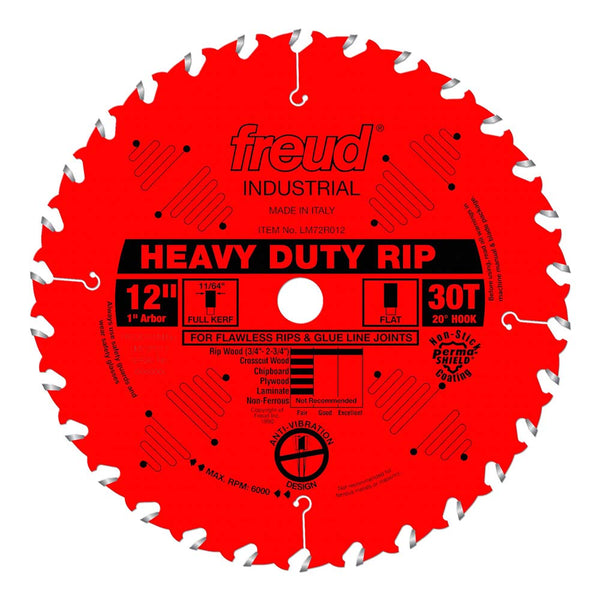 Freud 12" x 30T Heavy-Duty Rip Blade