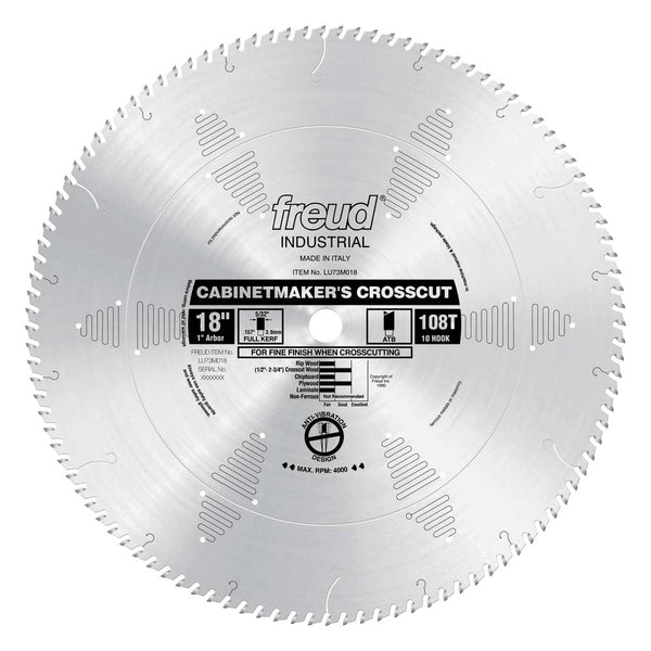 Freud 18" x 108T Cabinetmaker Crosscut Blade