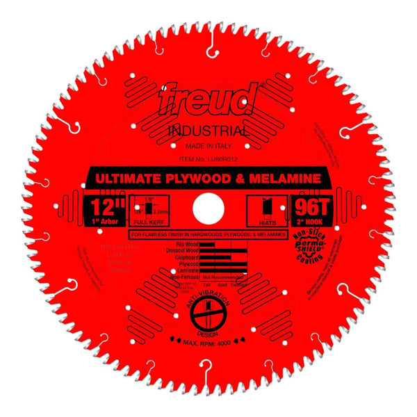 Freud 12" x 96T Ultimate Plywood & Melamine Blade