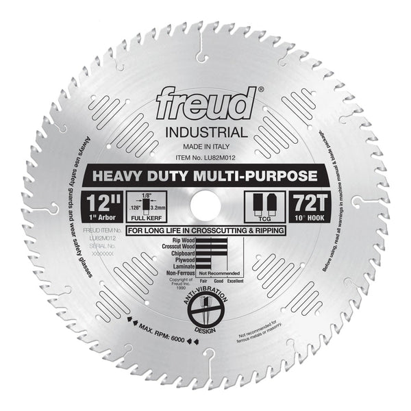 Freud 12" x 72T Heavy Duty Multi-Purpose Blade