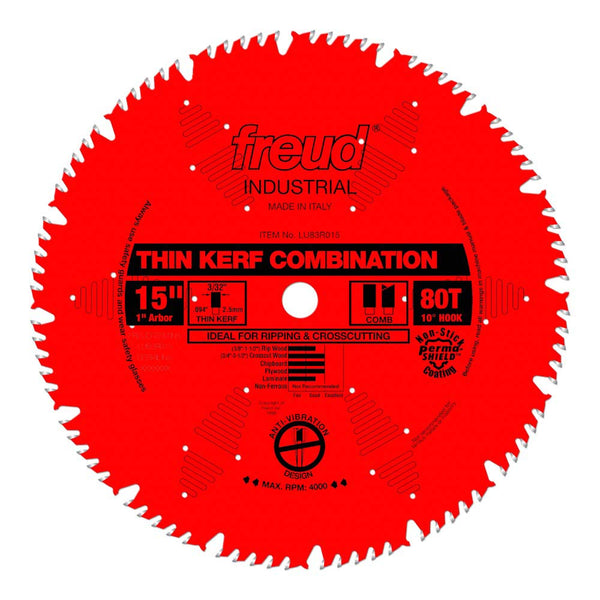 Freud 15" x 80T Thin Kerf Combination Blade