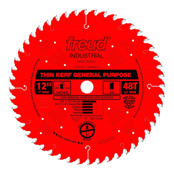 Freud 12" x 48T Thin Kerf General Purpose Blade