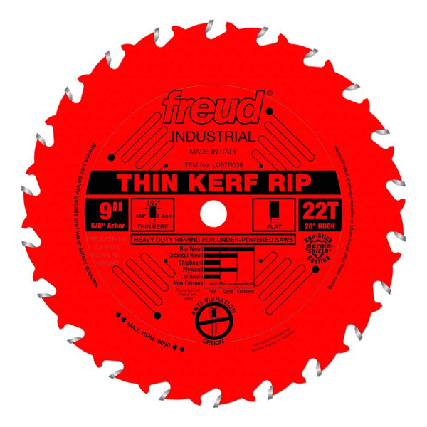 Freud 9" x 22T Thin Kerf Rip Blade