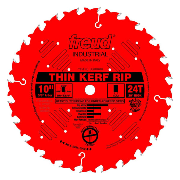 Freud 10" x 24T Thin Kerf Rip Blade