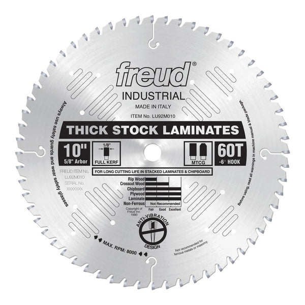 Freud 10" x 60T Thick-Stock Laminate Blade