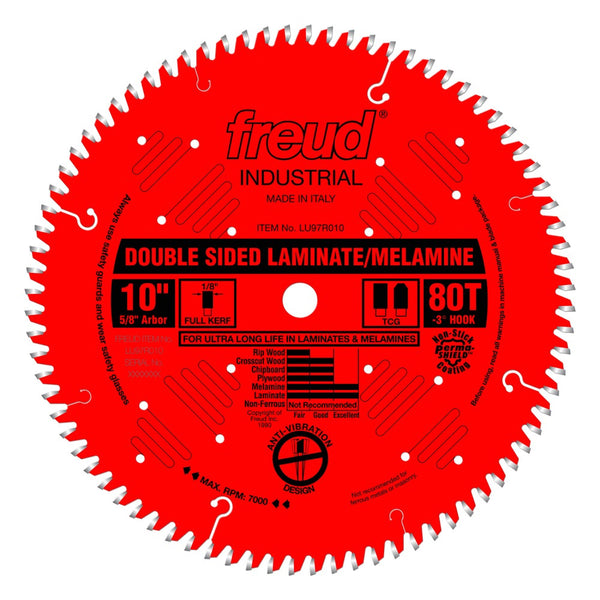Freud 10" x 80T Double Sided Laminate/Melamine Blade
