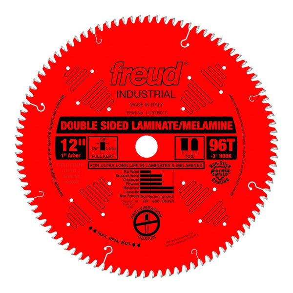 Freud 12" x 96T Double Sided Laminate/Melamine Blade