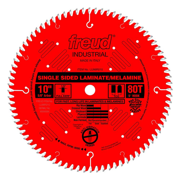 Freud 10" x 80T Single-Sided Laminate/Melamine Blade