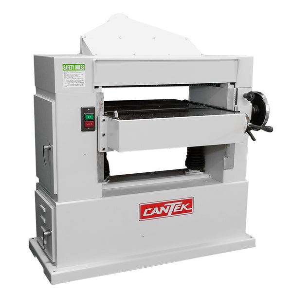 Cantek P24HV (3PH) 24" Planer, 7.5HP - Spiral Cutterhead