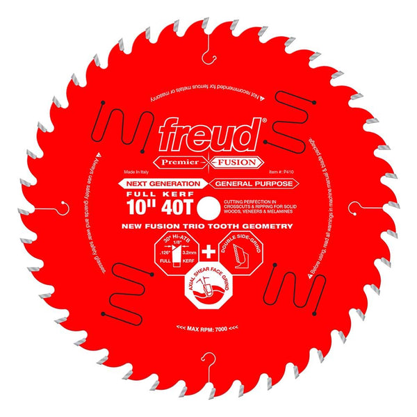 Freud 10" x 40T Premier Fusion General Purpose Blade