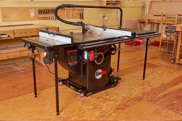 SawStop 3HP Professional Cabinet Saw w/ 36" Professional T-Glide Fence System, Rails & Extension Table
