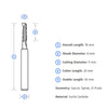 Shaper Up-Spiral O-Flute Router Bit 8mm Shank x 5mm Diameter