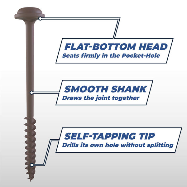 Kreg 2-1/2" Pocket Hole Screws - HD