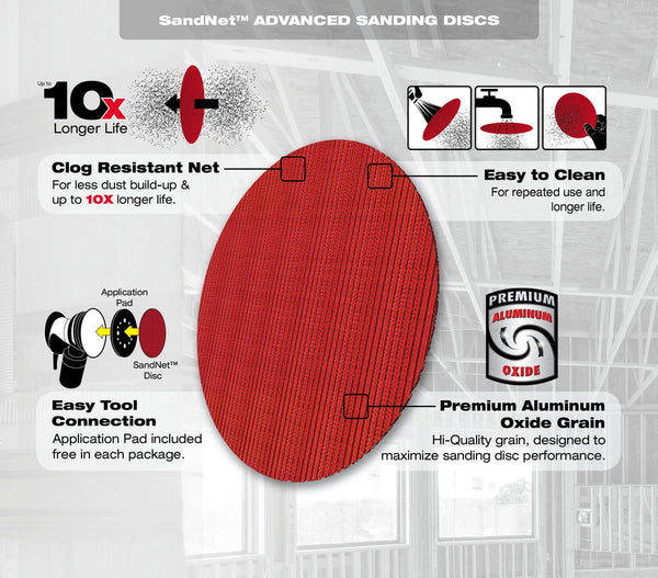 Diablo 5" SandNet™ Discs with Connection Pad (10- Pack)