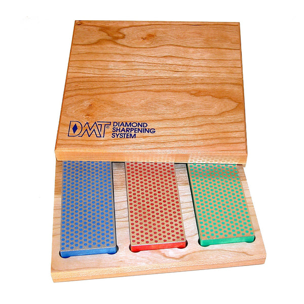 DMT Three Stone 6" Diamond Whetstone Set in Hardwood Box