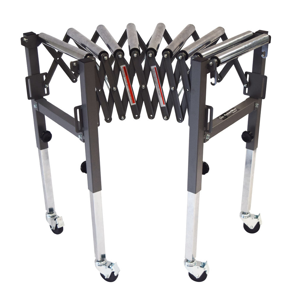 SuperMax Expandable Roller Conveyer Curving View
