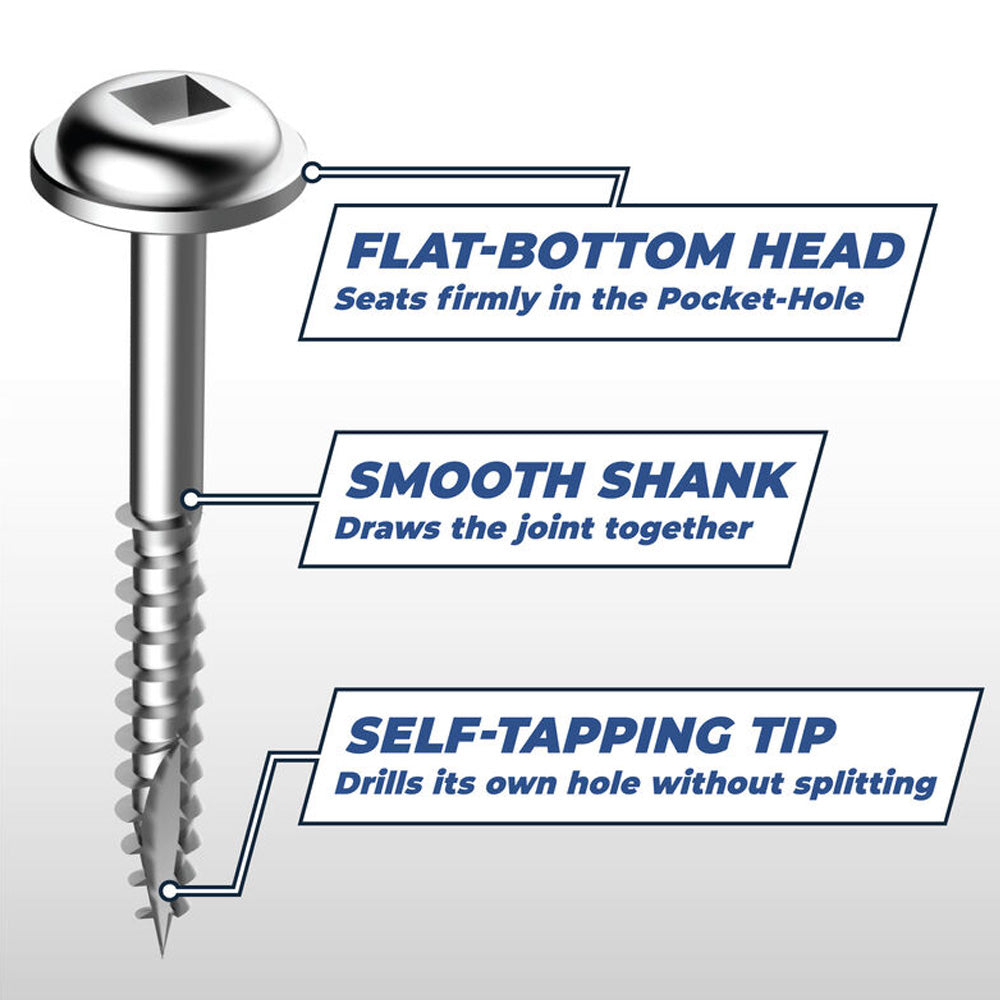 Kreg Pocket Hole Screws - Stainless Steel