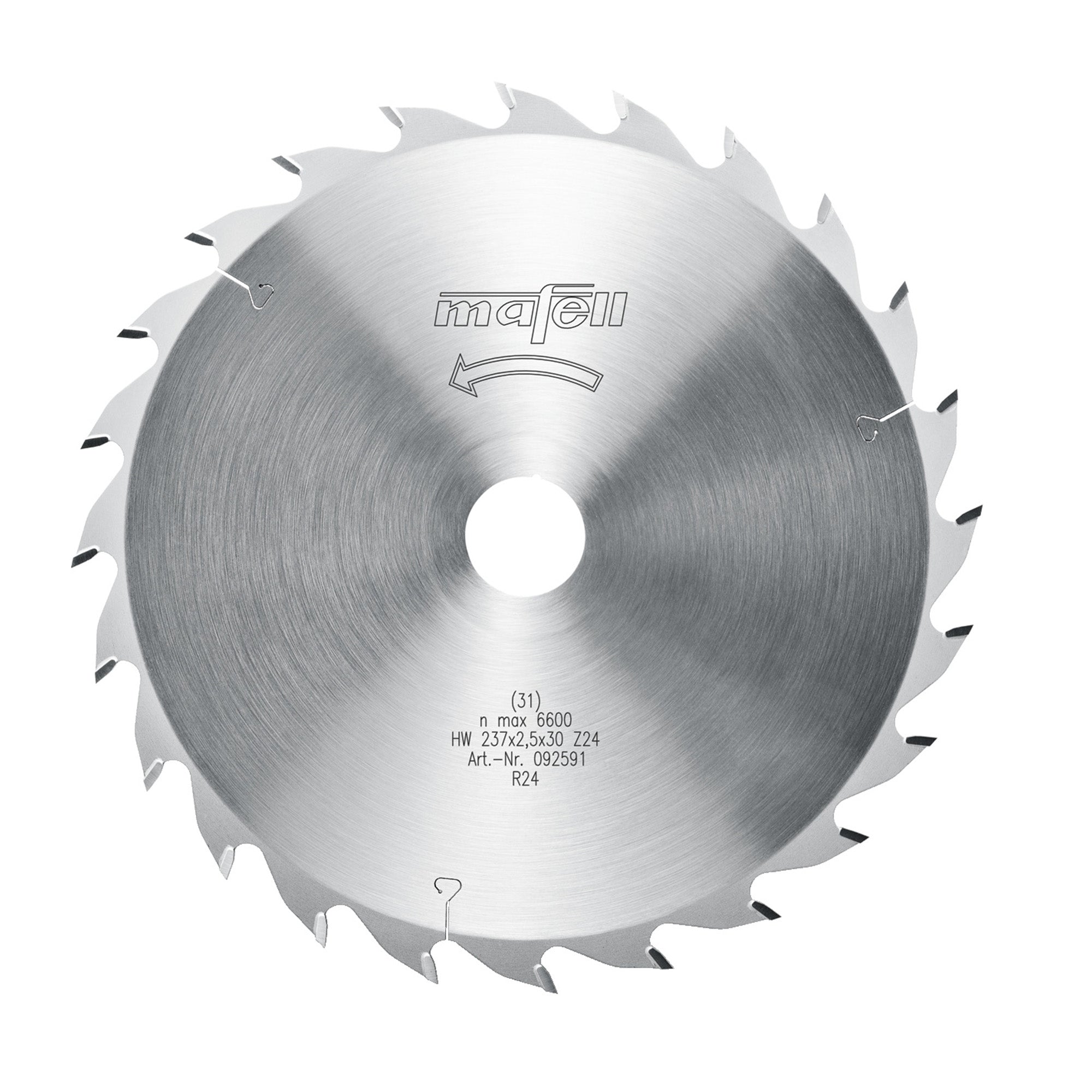 Mafell TCT Cross-Cutting Carbide Saw Blade 237mm x 24T (2.5mm Kerf)