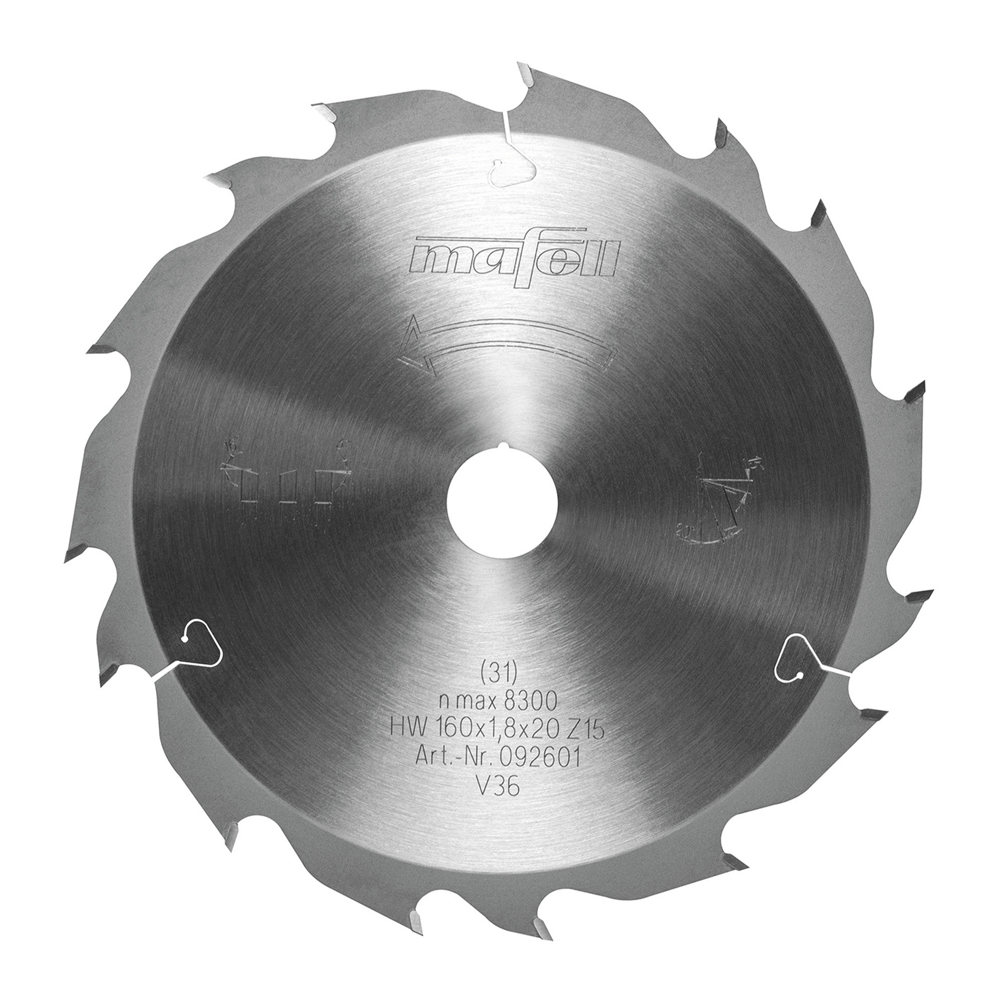 Mafell Ripping Group-Toothed Saw Blade for Wood 160mm x 15T (1.8mm Kerf)