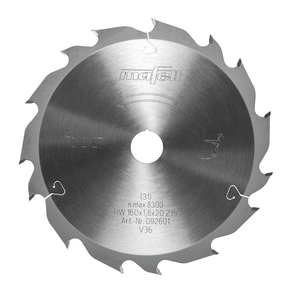 Mafell Ripping Group-Toothed Saw Blade for Wood 160mm x 15T (1.8mm Kerf)