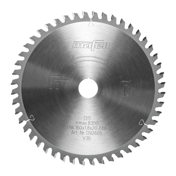 Mafell Aluminum & Plastic-Cutting Saw Blade 160mm x 48T (1.8mm Kerf)
