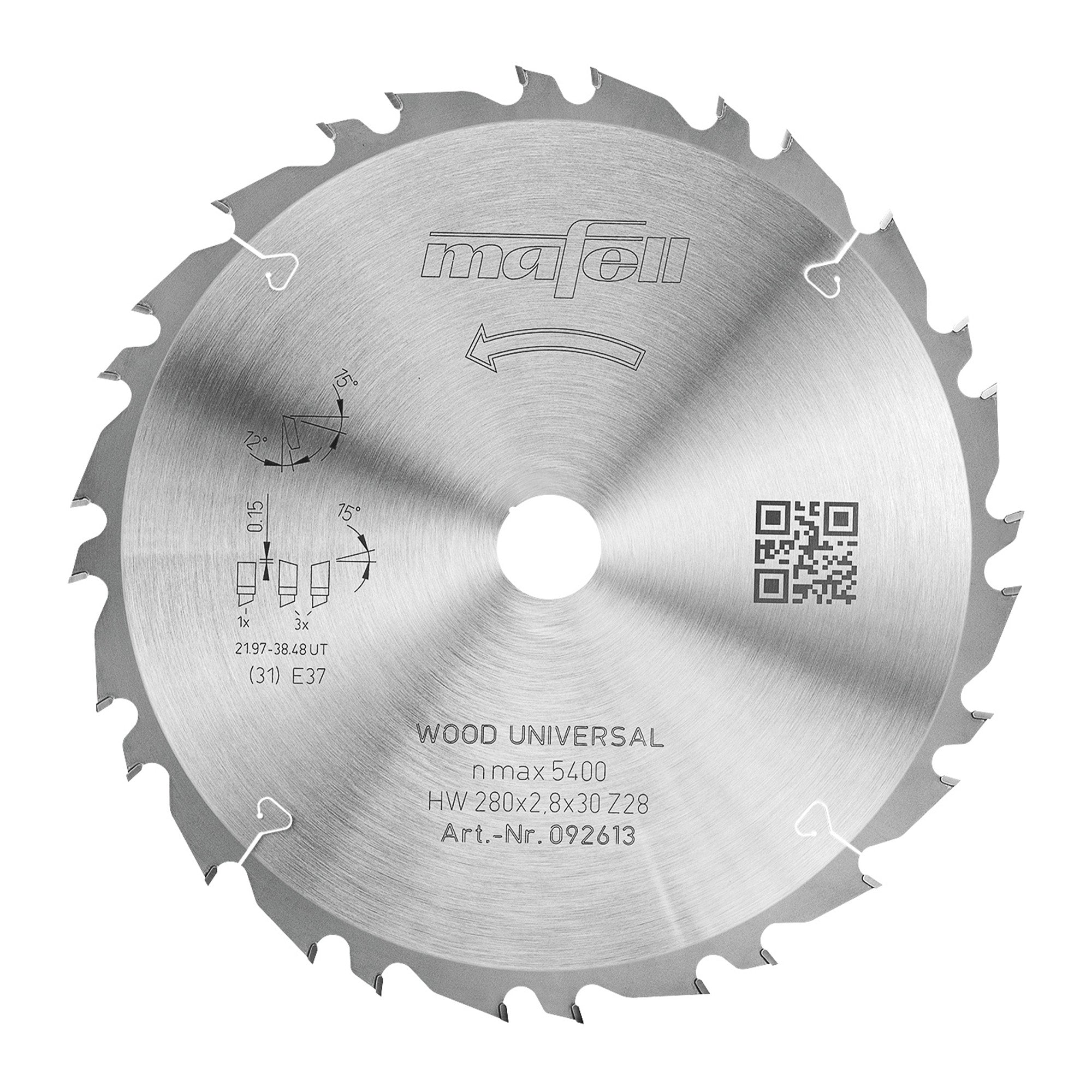 Mafell Cross-Cut Group-Toothed Blade for K105-18 Saw 280mm x 28T