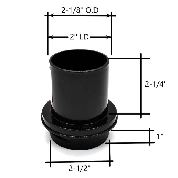 Big Horn Wet/Dry Vacuum Cleaner Adapter 2-1/2"