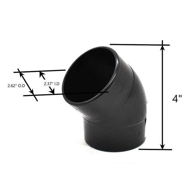 Big Horn 45° Dust Collection Elbow 2-1/2"